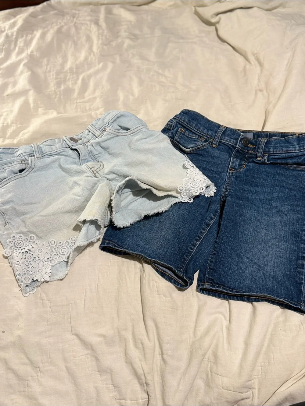 Girls Denim Shorts 2-Pair Bundle